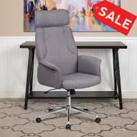 Flash Furniture CH-CX0944H-GY-GG Fabric Office Chair in Gray